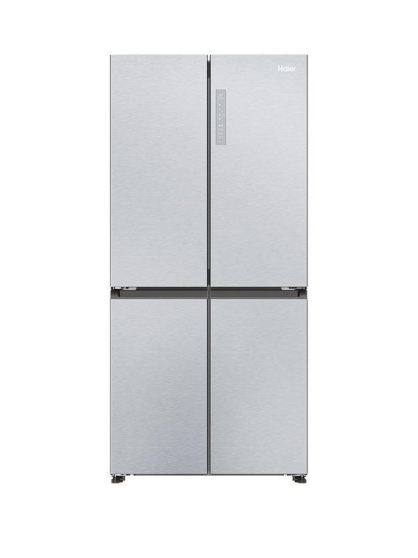 Haier Cube 83 HCR3818ENMG Total No Frost American Fridge Freezer, E-Rated - Inox